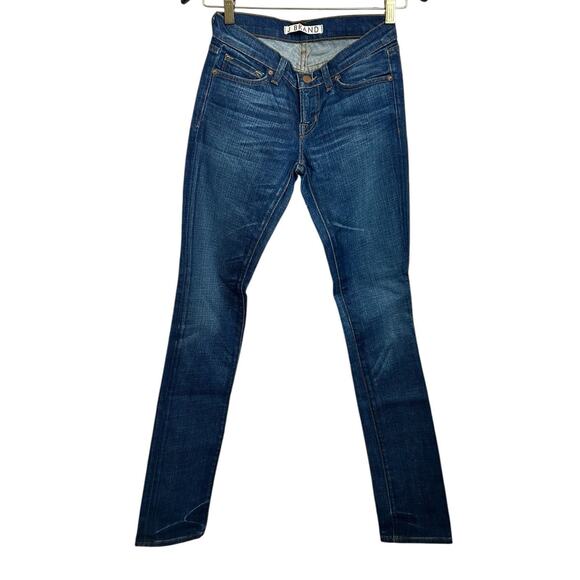 J Brand Jeans Size 25 Low Rise Pencil Leg Dark Fashion Wash 32" Inseam - Picture 4 of 9